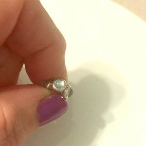 Pale blue bubble pandora bead